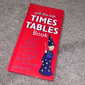Educational math book. Pull - the - tab times table book (multiplication book)
